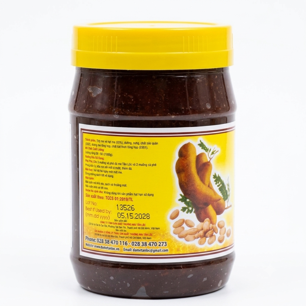 Tan Loc Tamarind Drink Mixer With Seeds/Da Me Tan Loc - 500g
