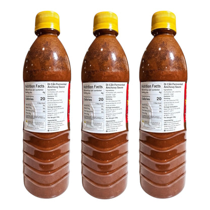 FERMENTED ANCHOVY SAUCE/Mam Nem Di Can - Combo of 3 Bottles (3x500g)