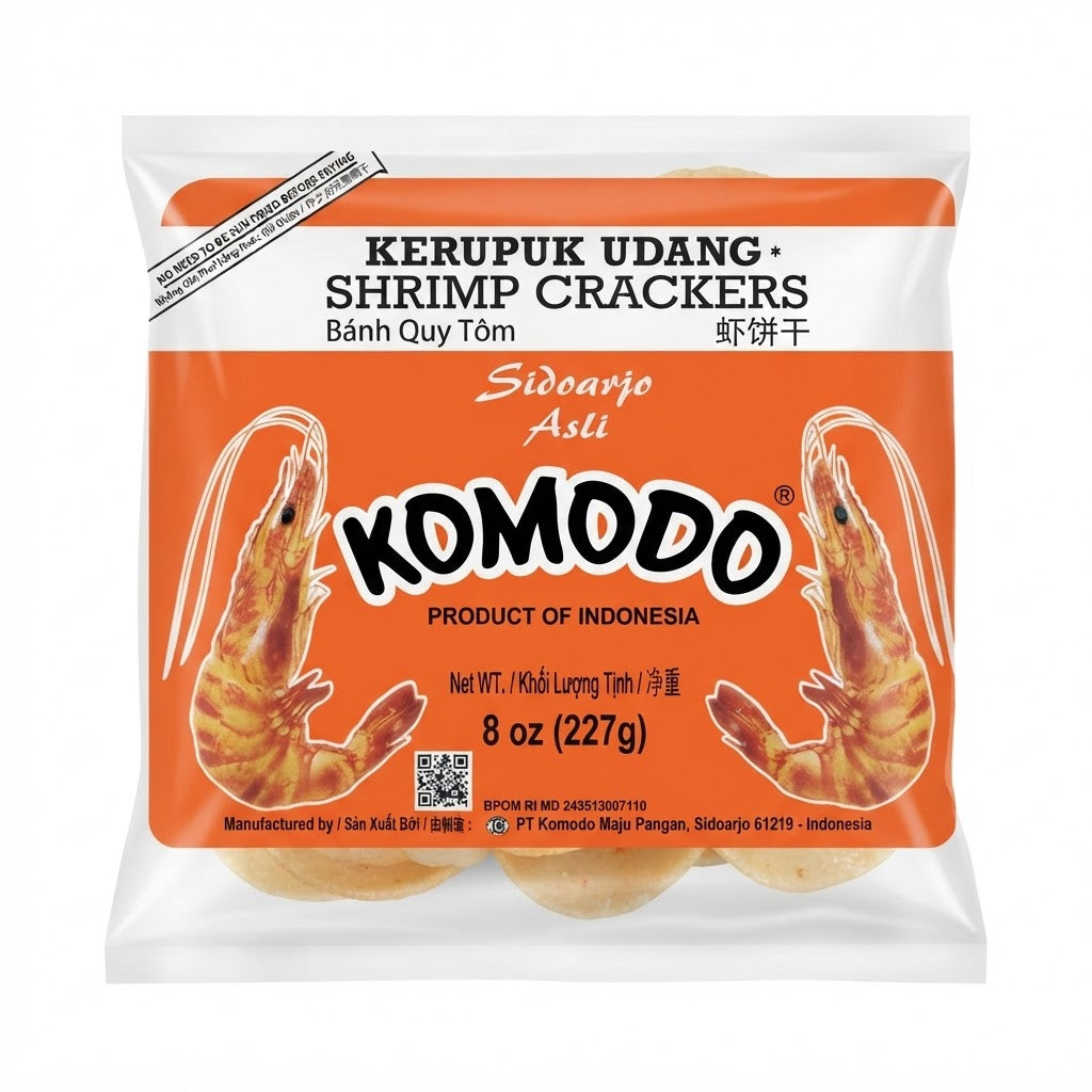 [Komodo] Shrimp Crackers/Banh Quy Tom – 8 oz (227g) Size 5-8