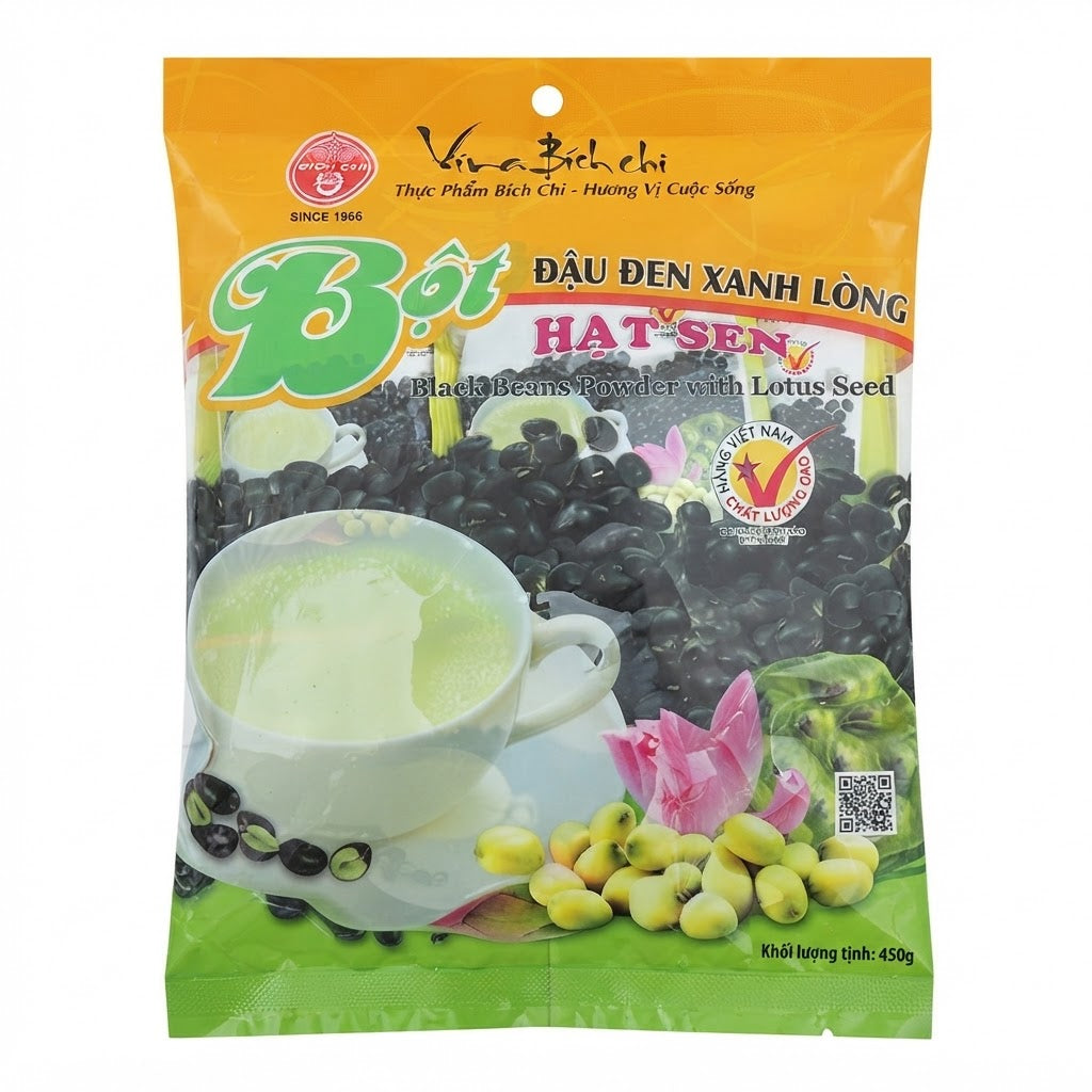 [Bich-Chi] Black Beans Powder with Lotus Seed/Bot Dau Den Hat Sen – 350g