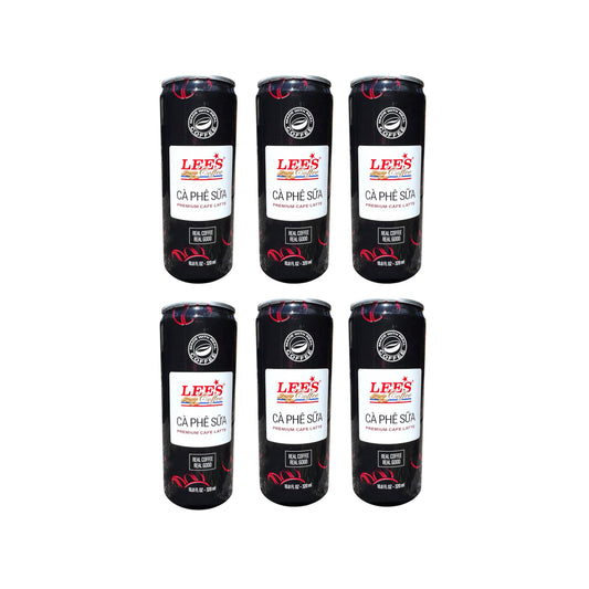 Lees's Coffee Ca Phe Sua Premium Cafe Latte - Pack of 6 (320ml x 6 can)