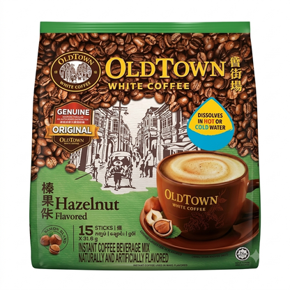 [OldTown] White Coffee Hazelnut Flavored 3in1 Instant Coffee Beverage Mix-474g