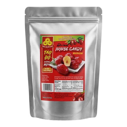 [Three Golden Coins] Seedless Dried Jujube Candy/Tao Do Khong Hot