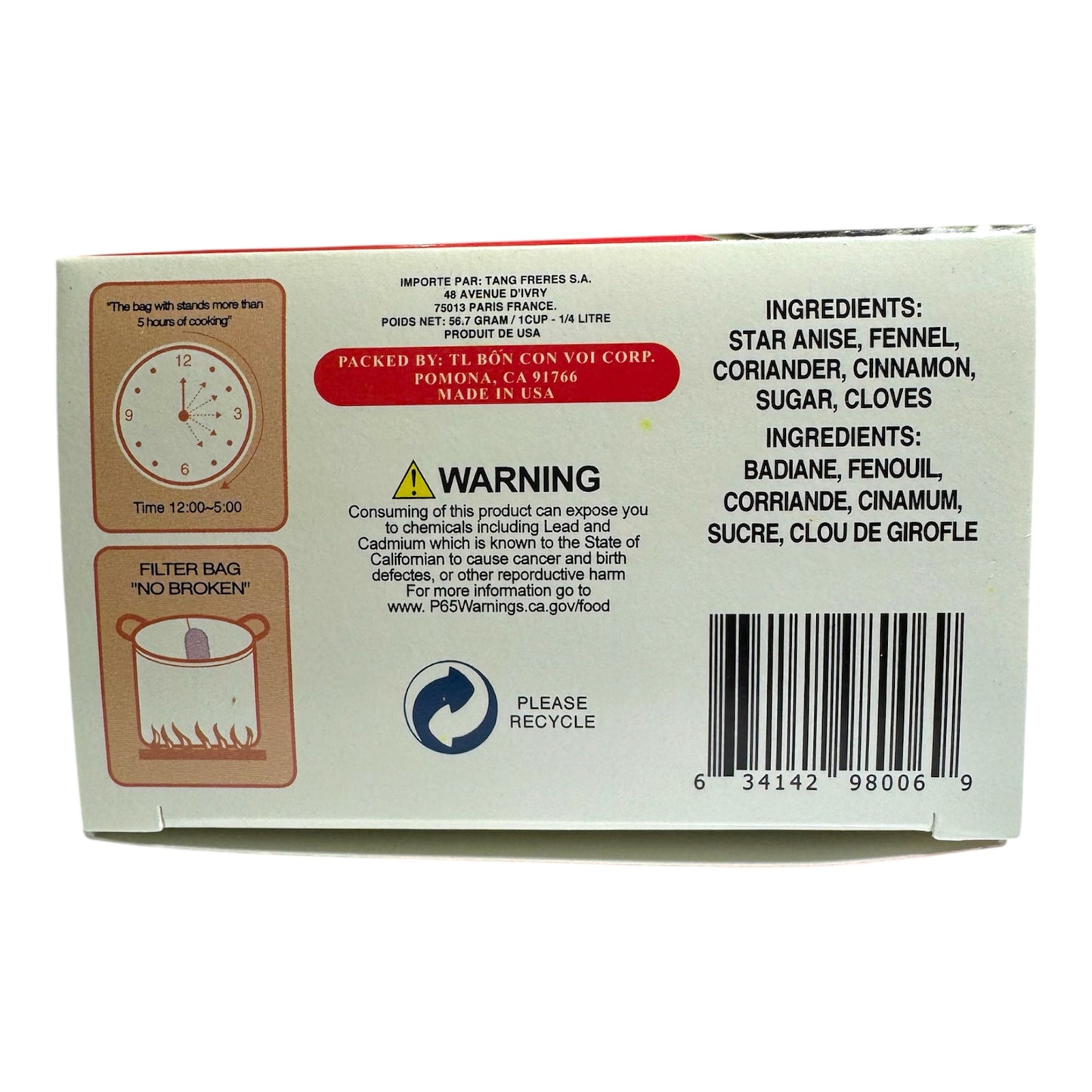 Bon Con Voi-Spice For Beef Pho (Filter Bag)/Gia Vi Pho (Tui Loc) 2 Oz