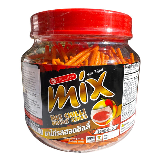 VFOODS MIX Hot Chilli Biscuit Sticks/Banh Que Vi Ot Cay 400g (14oz)