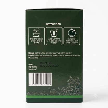 [i-Soup] Freeze Dried Instant Katuk Soup with Shrimp/Canh Rau Ngot Tom - 40g