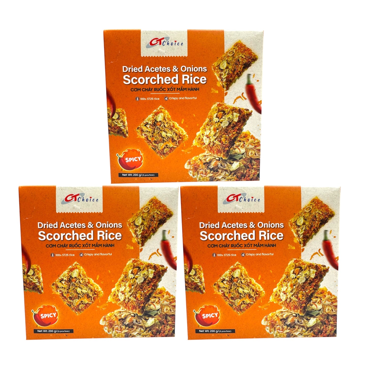 Dried Acetos & Onions Scorched Rice/Com Chay Ruoc Xot Mam Hanh – 7.05 oz (200 g)-Pack of 3 1 each