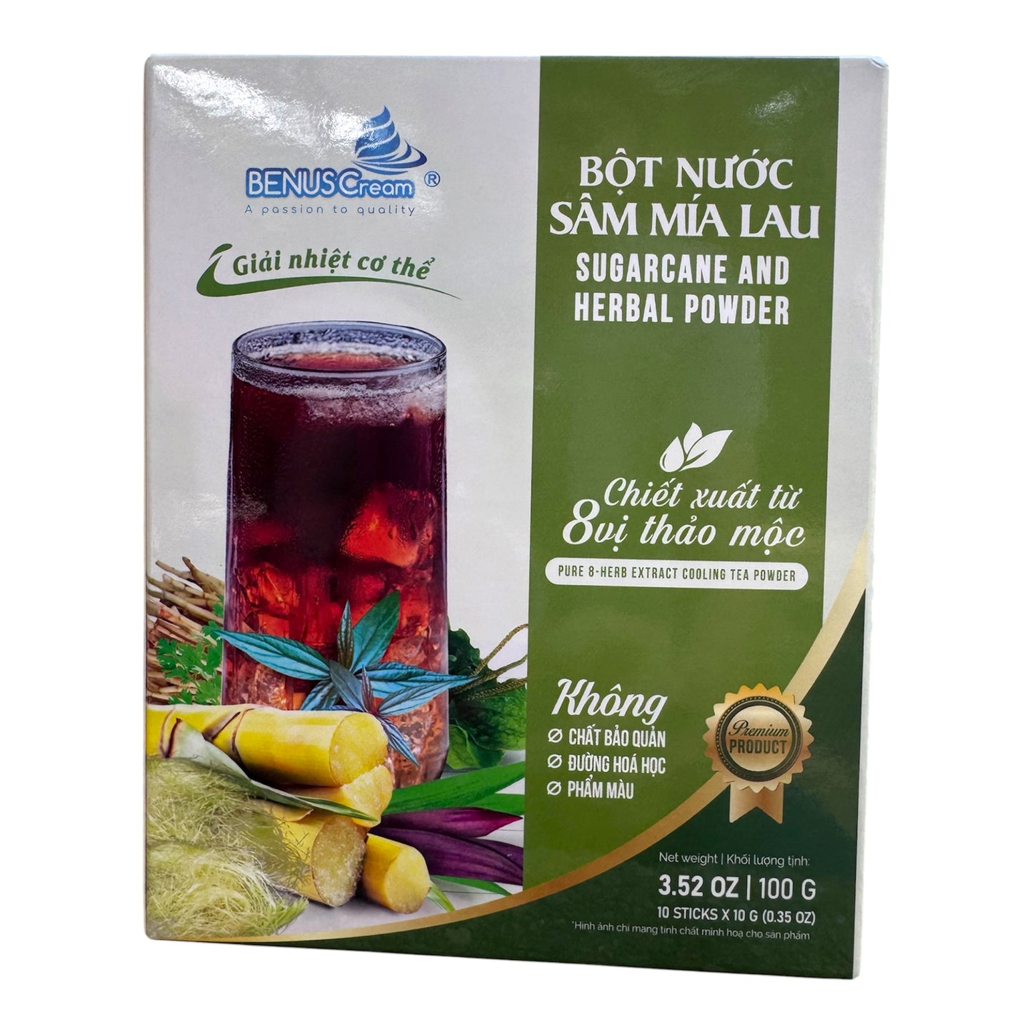 [BENUSCream] Sugarcane and Herbal Powder/Bot Nuoc Sam Mia Lau