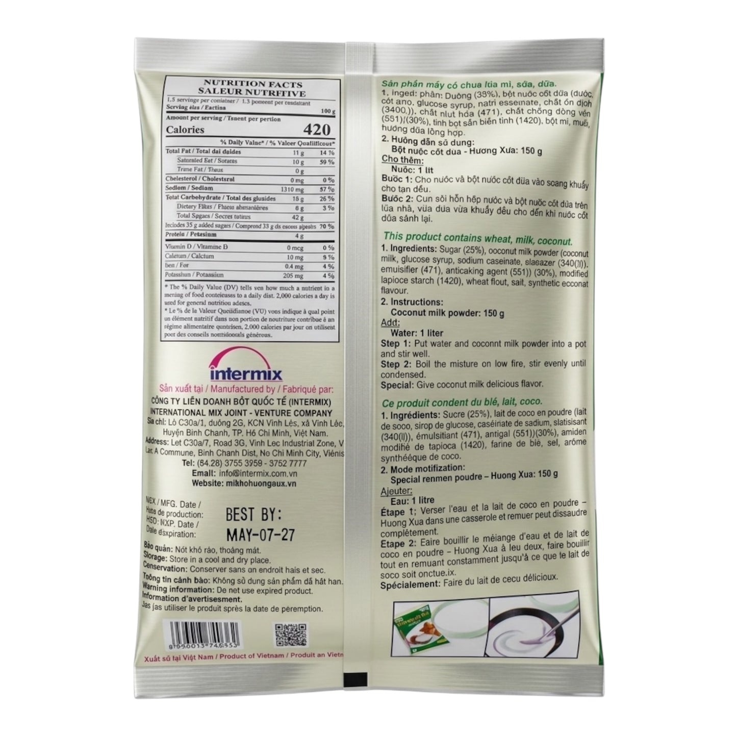 Mikko - Coconut Milk Powder/Bot Nuoc Cot Dua Huong Xua - 150g (5.29 Oz)