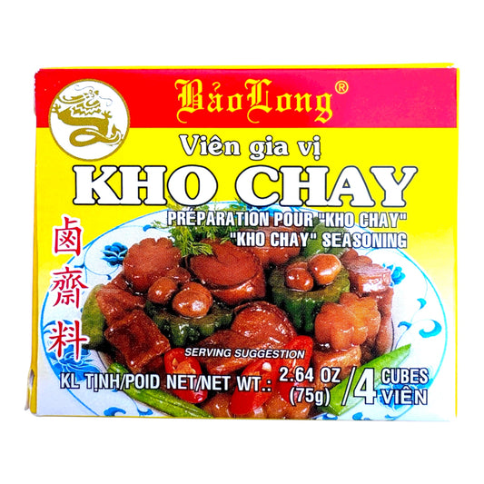 BAO LONG KHO CHAY SEASONING CUBES/VIÊN GIA VỊ KHO CHAY - 2.64 OZ (75g)