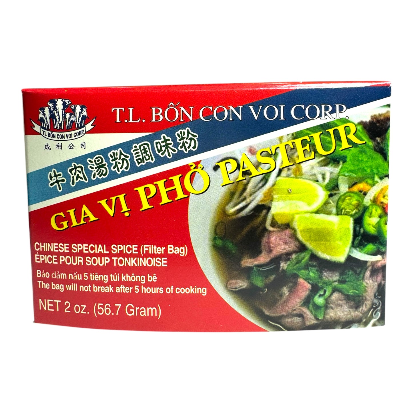 Bon Con Voi-Spice For Beef Pho (Filter Bag)/Gia Vi Pho (Tui Loc) 2 Oz