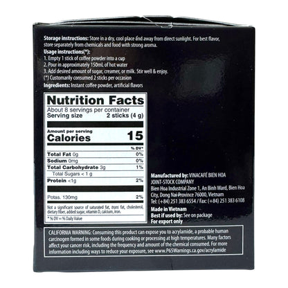 Vinacafé Instant Coffee (Black) | Cà Phê Hòa Tan Vinacafé - 15 sticks (30g)