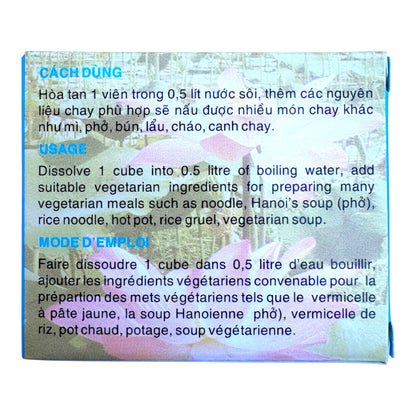BAO LONG-VEGETARIAN SOUP CUBES/VIÊN GIA VỊ SÚP CHAY-2.64 OZ (75g)