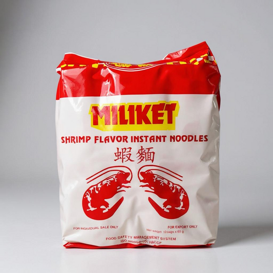 MILIKET SHRIMP FLAVOR INSTANT NOODLES – MÌ TÔM MILIKET VỊ TÔM (10 gói x 65g)
