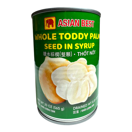 Asian Best-Whole Toddy Palm Seed in Syrup/Thot Not Nguyen Hat Ngam Duong 20 Oz (565g)