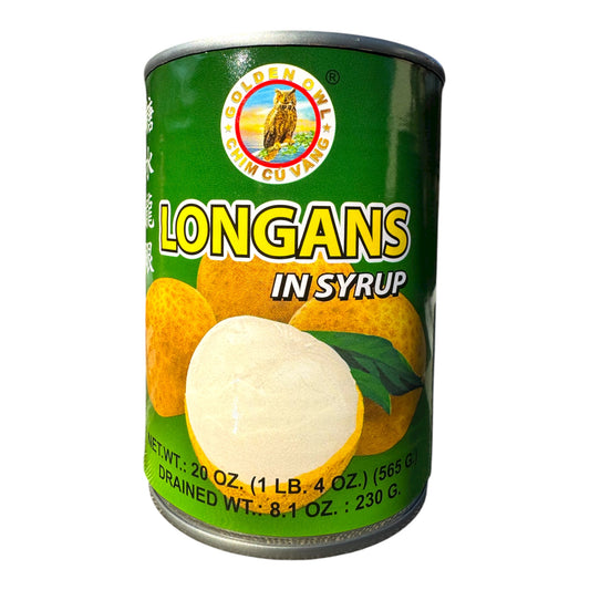 Golden Owl Longans in Syrup (20 oz/565g) - Nhan Lon Dong Hop