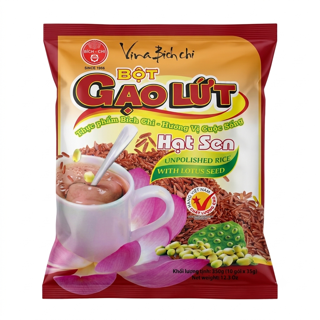 [Bich-Chi] Unpolished Rice Powder with Lotus Seed/Bot Gao Lut Hat Sen