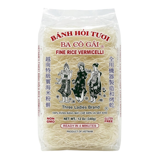 [Three Ladies] Fine Rice Vermicelli/Banh Hoi Tuoi – 12 oz
