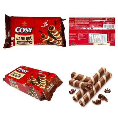 Cosy Chocolate Wafer Rolls Banh Que