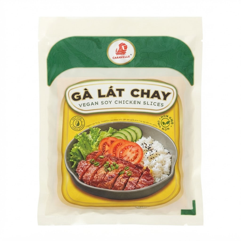 [Caravelle] Vegan Soy Chicken Slices/Ga Lat Chay – 3.5 oz (100g)