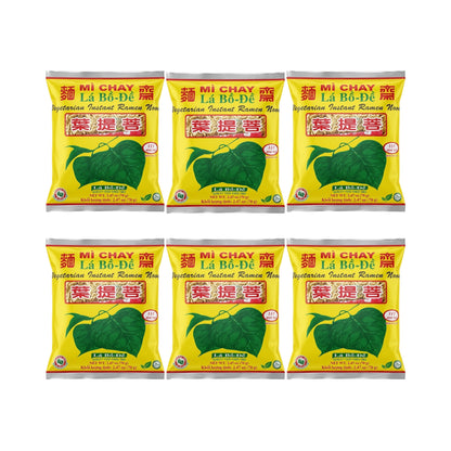 Vegetarian Instant Ramen Noodles/Mi Chay La Bo De - Combo 6 Packs