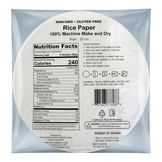 [Three Ladies] Vietnamese Rice Paper – 22 cm