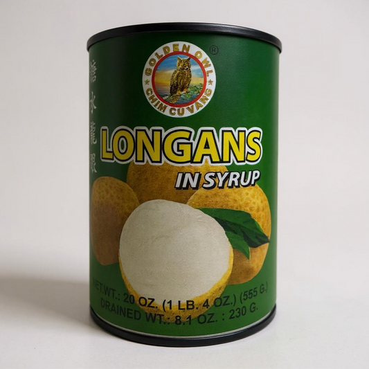Golden Owl Longans in Syrup (20 oz/565g) - Nhan Lon Dong Hop