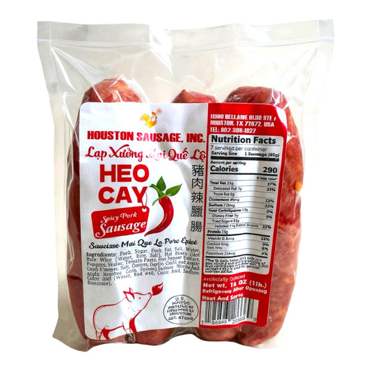 Houston Sausage - Lap Xuong Heo Cay / Spicy Pork Sausage 1 lb (454g)