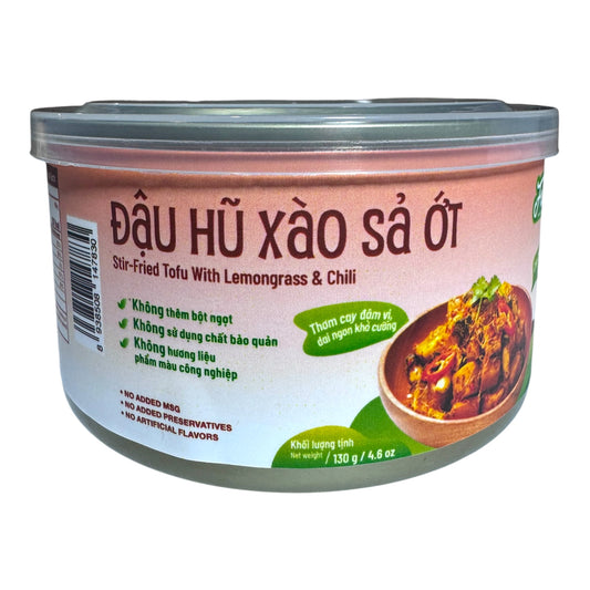 Stir-Fried Tofu with Lemongrass & Chili/Dau Hu Xao Sa Ot - 130g (4.6 oz)