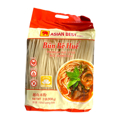 ASIAN BEST Premium Hue Style Rice Vermicelli/Bún Bò Huế - 2 LB (908 g)