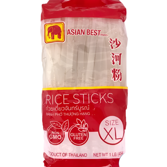 Asian Best Rice Noodle Sticks Size XL - Banh Pho Kho - 1 lb