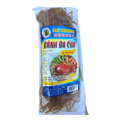 GOLDEN OWLS FLAT NOODLES - BÁNH ĐA CUA - 10.5 Oz (300g)