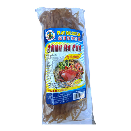 GOLDEN OWLS FLAT NOODLES - BÁNH ĐA CUA - 10.5 Oz (300g)