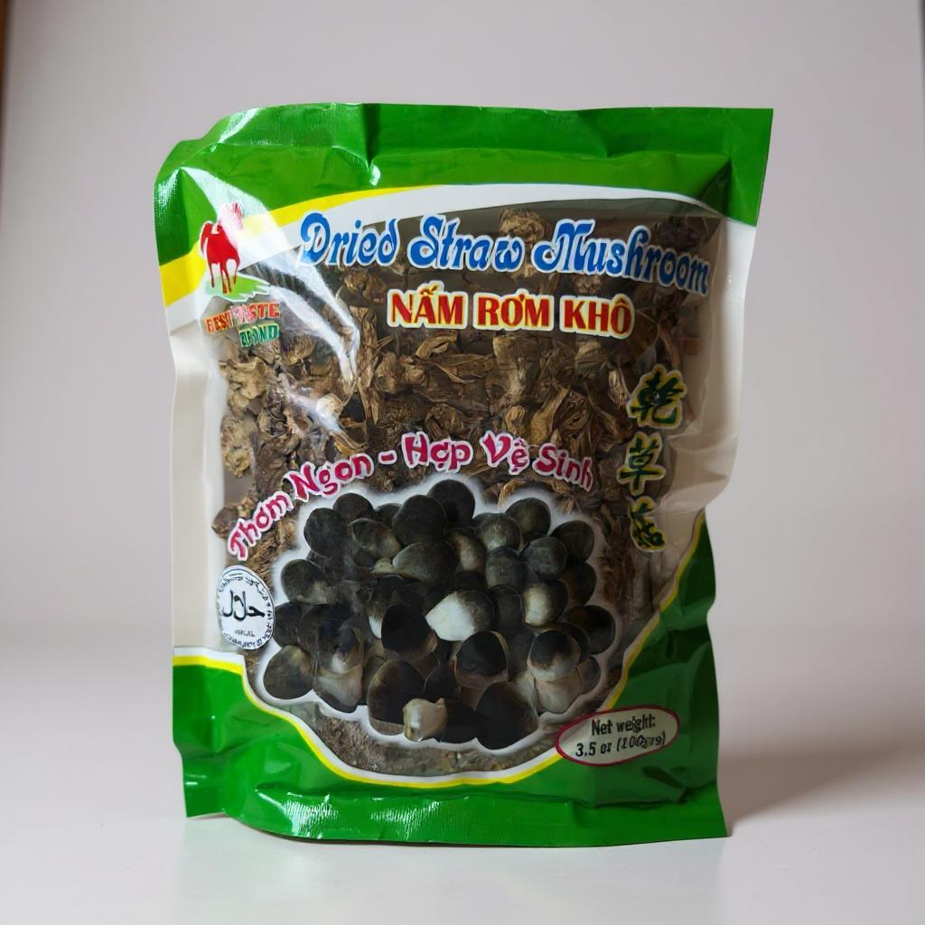 Dried Straw Mushroom - Nấm Rơm Khô 3.5 oz