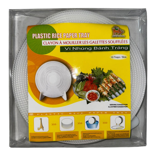 Plastic Rice Paper Tray - Vĩ Nhúng Bánh Tráng – 10 Trays/Box