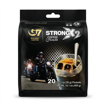 G7 Strong X2 Instant Coffee & Sugar/Ca Phe Den Hoa Tan