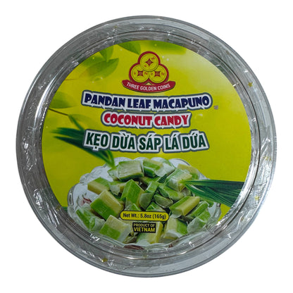 Pandan Leaf Macapuno Coconut Candy/Keo Dua Sap La Dua - 5.8 Oz