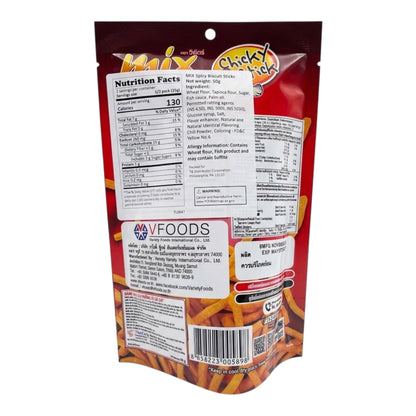 VFOODS Mix Chicky Stick (Spicy Biscuit Sticks)/Banh Que Vi Ga Cay - 50g