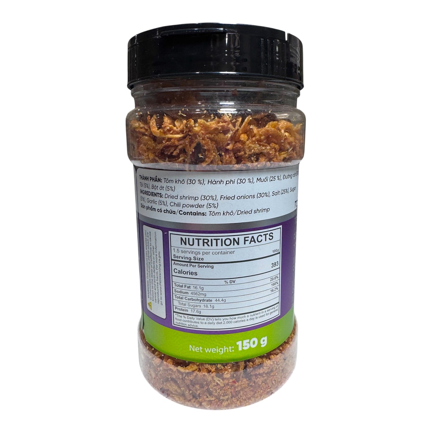NHU Y - Shrimp Salt with Fried Onion/Muoi Tom Hanh Phi - 5.3 Oz (150g)