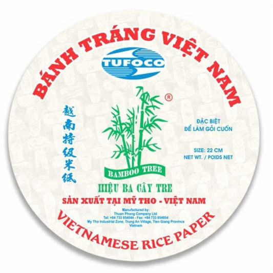Bamboo Tree Brand Rice Paper - Bánh Tráng Việt Nam - Hiệu Ba Cây Tre 22cm