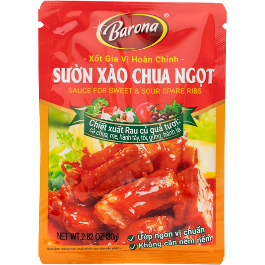 Barona Sauce for Sweet and Sour Spare Ribs -  sốt Sườn Xào Chua Ngọt 2.8 oz