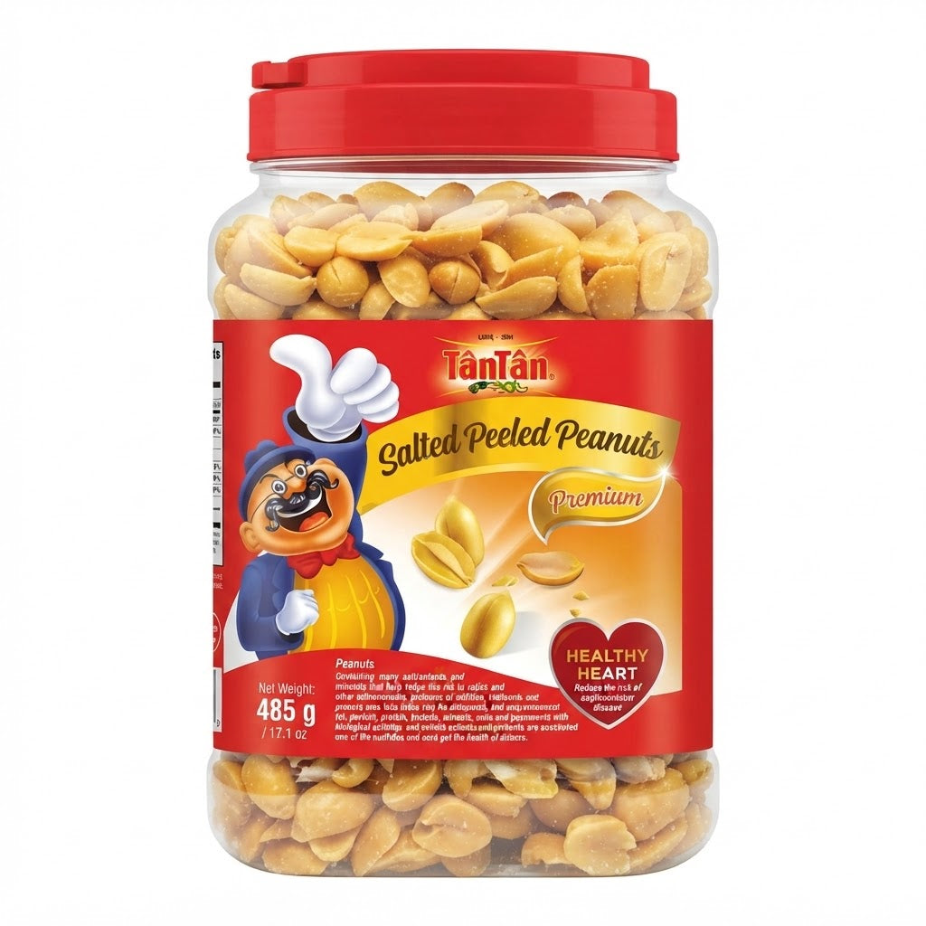 [Tan Tan] Salted Peeled Peanuts Premium/Dau Phong Muoi – 485g