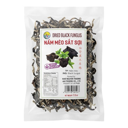 Dried Black Fungus (Strip)/Nam Meo Cat Soi – 3.5 oz