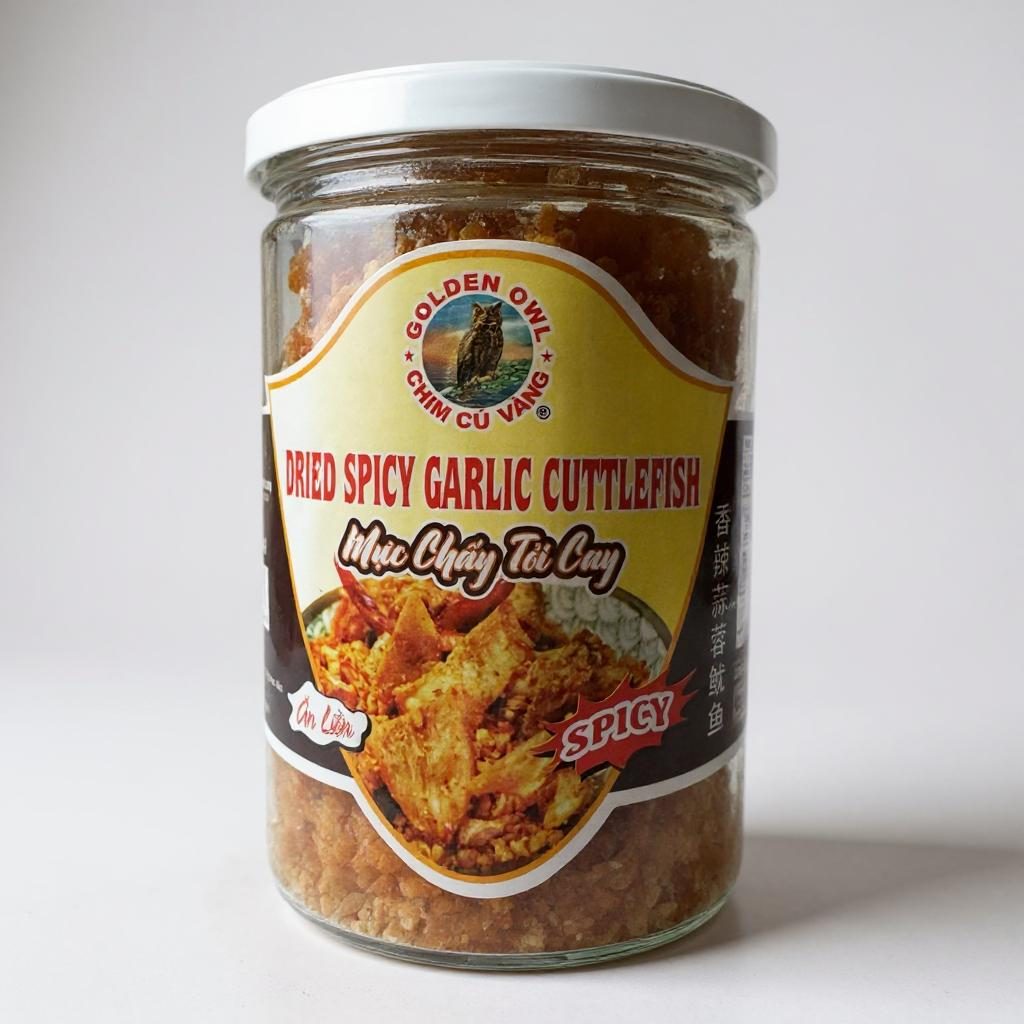 Dried Spicy Garlic Cuttlefish (Muc Chay Toi Cay) – 7 oz (200g)