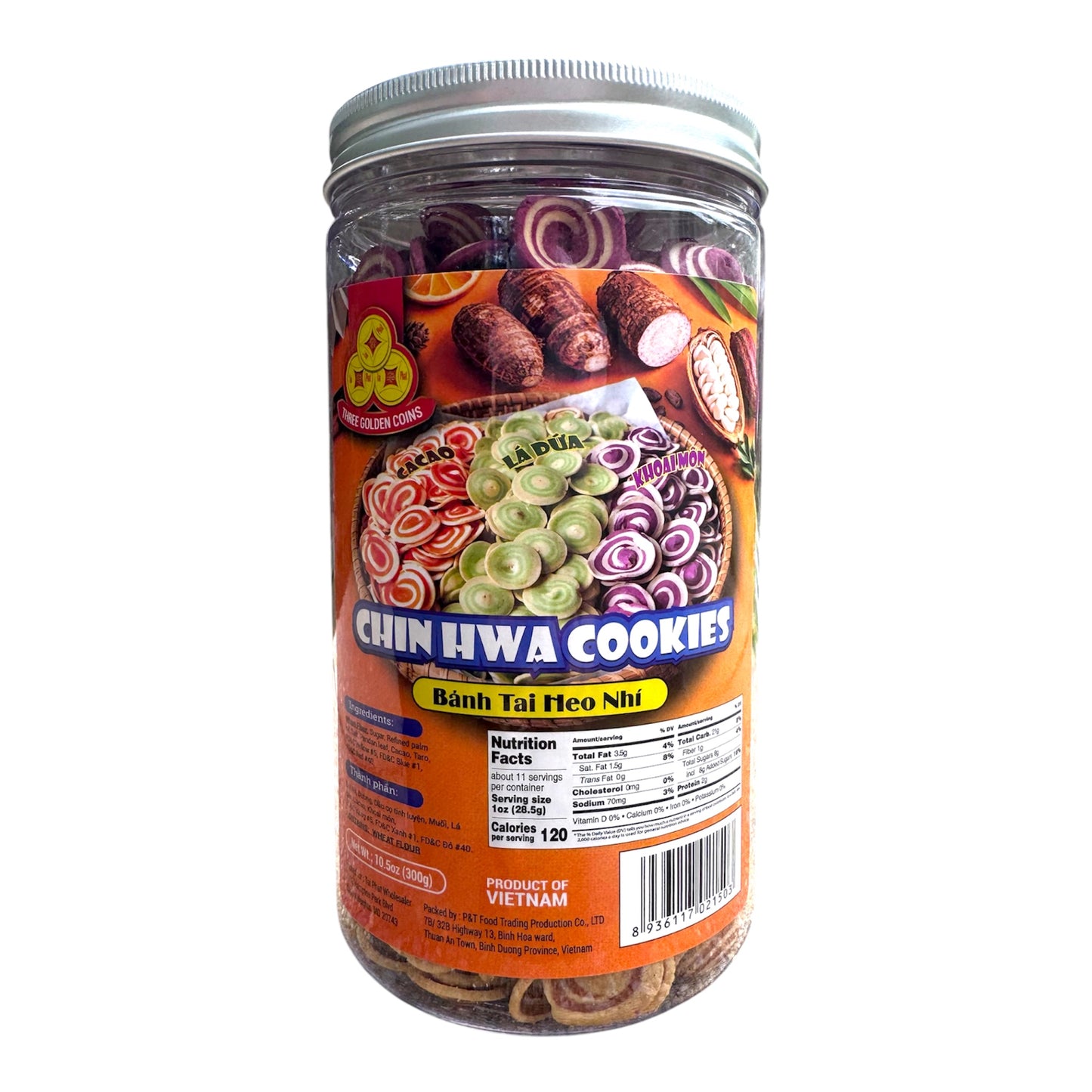 Mini Chin Hwa Cookies (Assorted Flavors)/Banh Tai Heo Nhi (3 Mau)