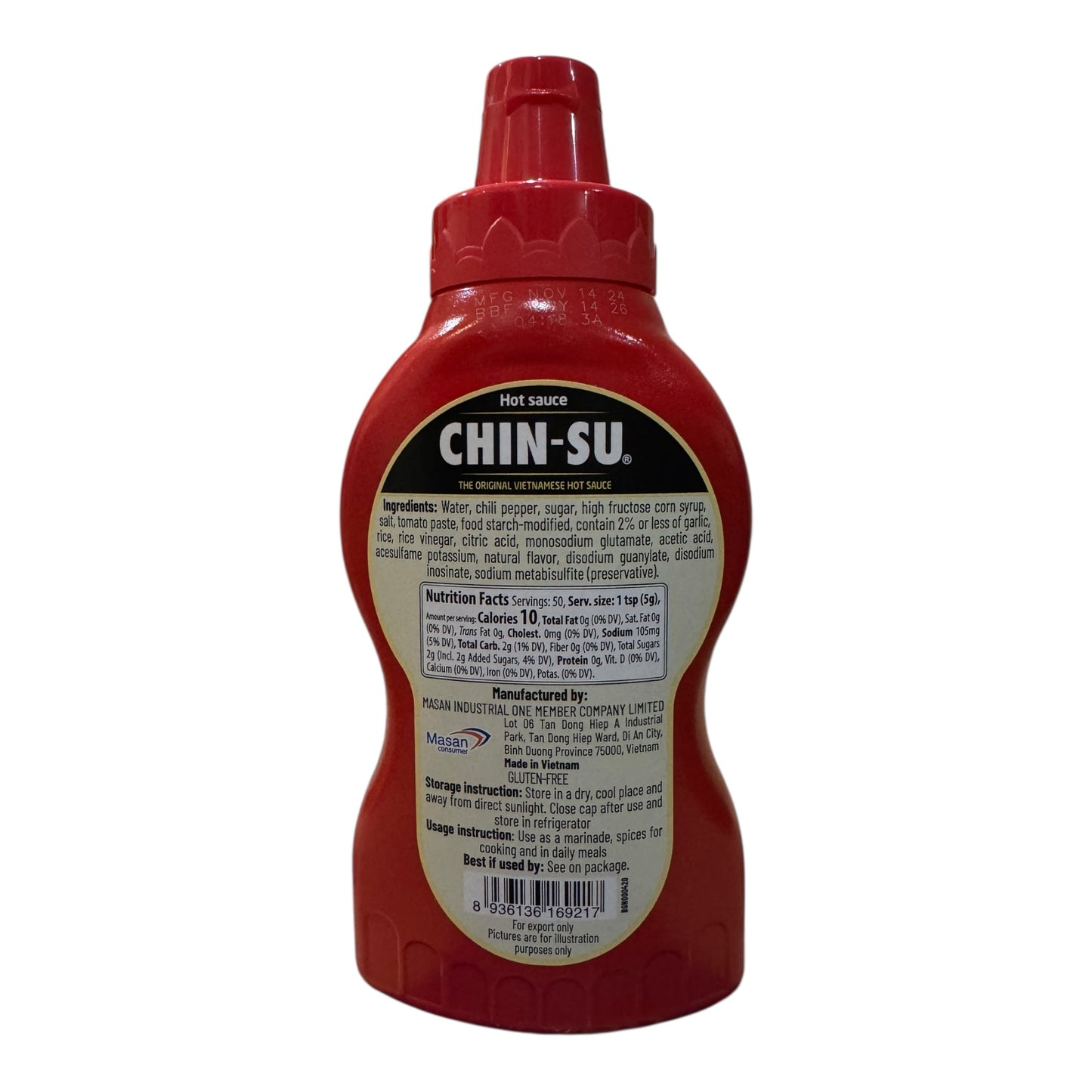 CHIN-SU Extra Hot Sauce (Tương ớt Chinsu cay đặc biệt) – 8.32 oz
