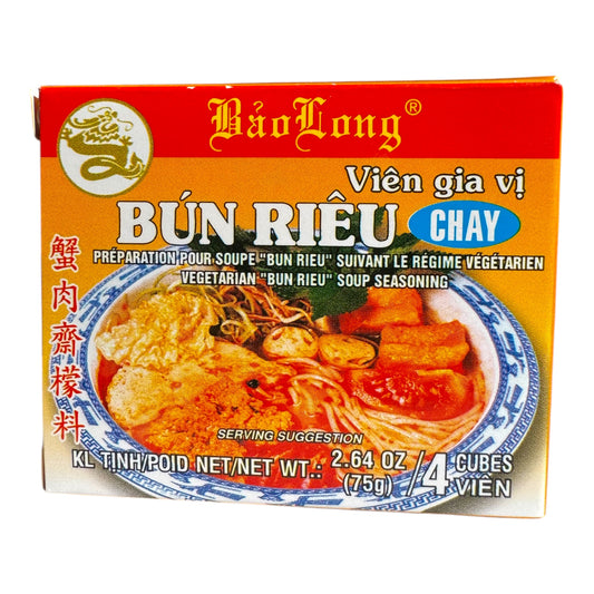 Bao Long-Vegetarian "Bun Rieu" Soup Seasoning/Vien Gia Vi Bun Rieu Chay (2.64 oz / 75g)