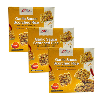 Garlic Sauce Scorched Rice/Com Chay Sot Mam Toi Ot – 7.05 oz (200 g)- Pack of 3 1 each