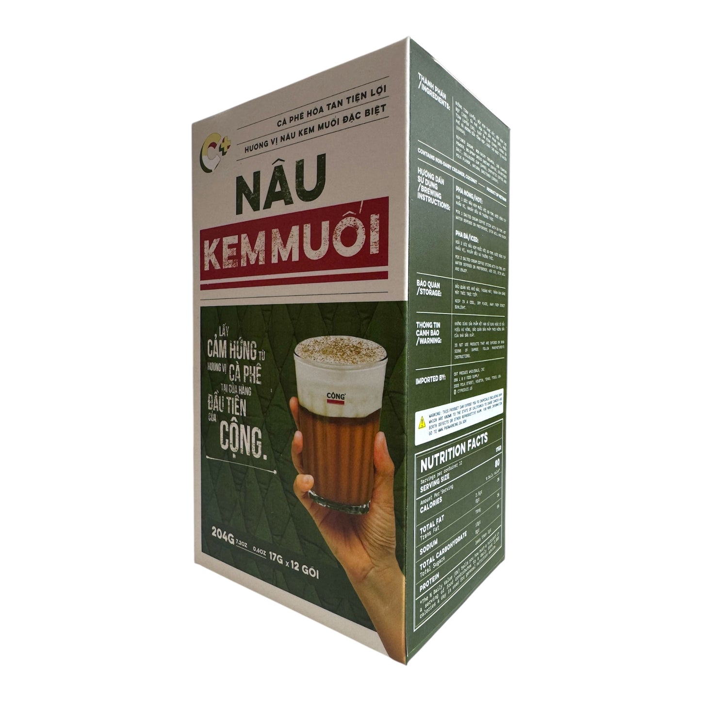 Instant Salted Cream Coffee - Cafe Nau Kem Muoi