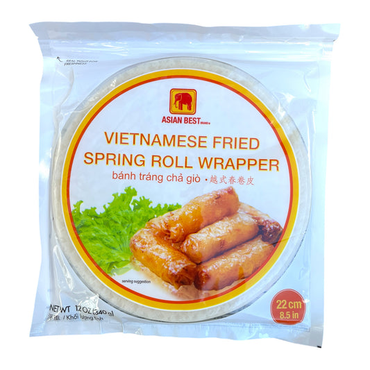 ASIAN BEST Vietnamese Fried Spring Roll Wrapper/Banh Trang Cha Gio-12 OZ (340 g). Size: 22 cm (8.5 in)